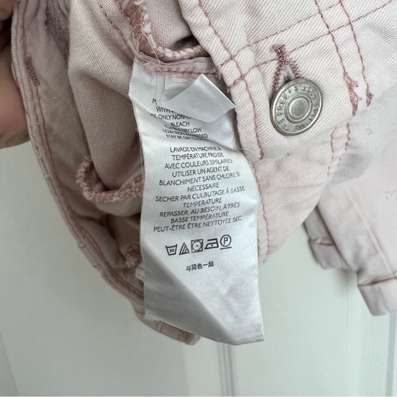 Free People Relaxed Boyfriend Chino Pants Size 26 Pale Pink 100% Cotton - Picture 8 of 10